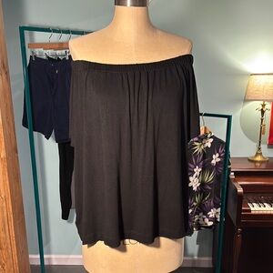 Black Off-Shoulder Top